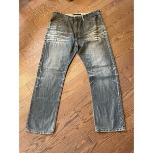 Sean John Men's Jeans Size 38 Relaxed Hamilton Straight Distress Denim Baggy Y2K